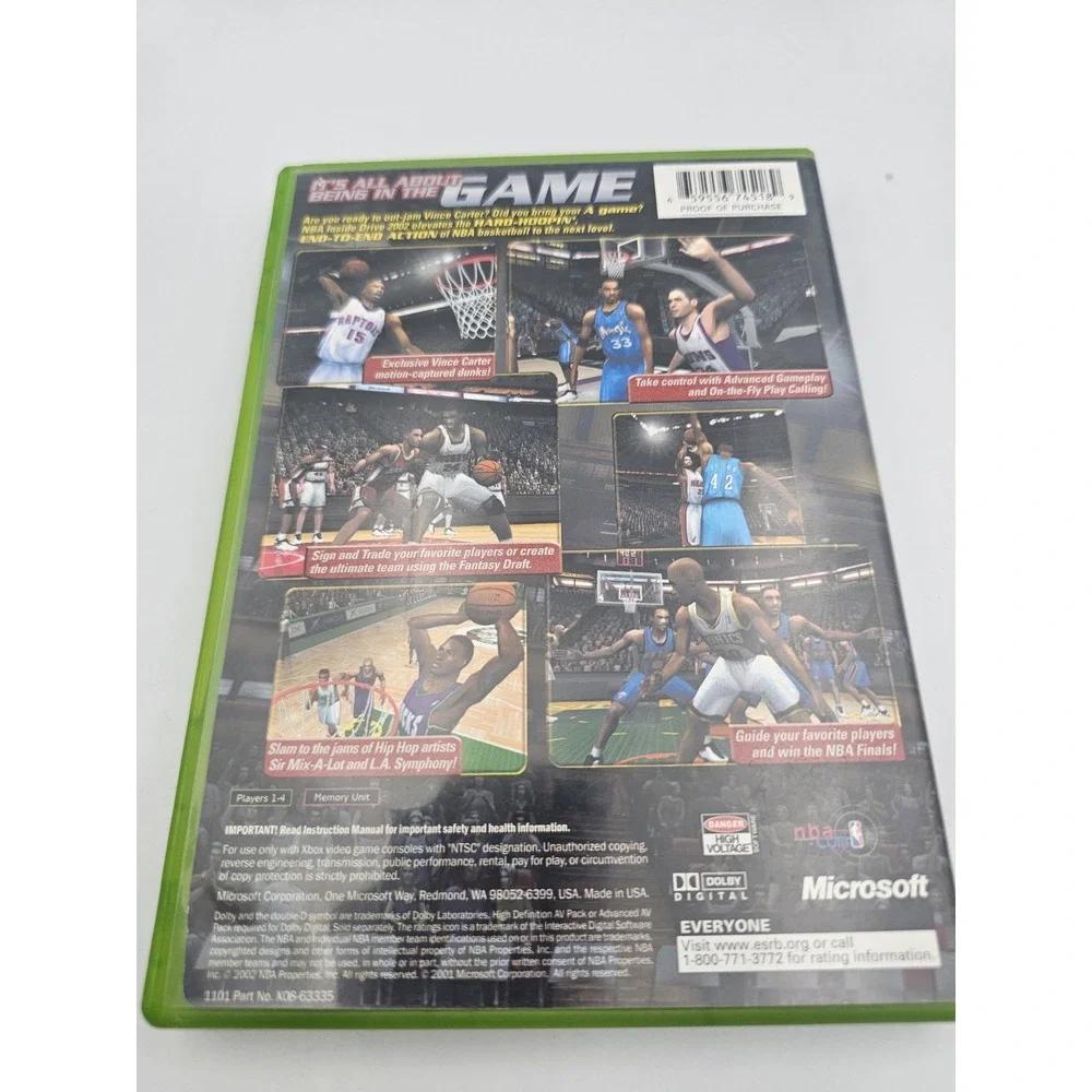 NBA Inside Drive 2002 Microsoft Xbox Game Original Tested Complete CIB